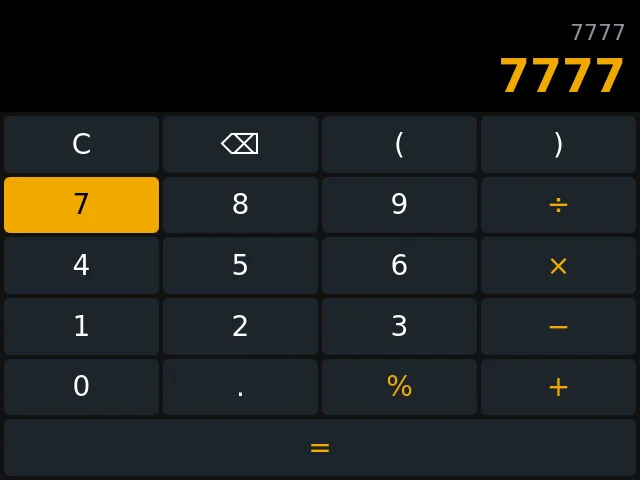 Calculator on IntelliCat