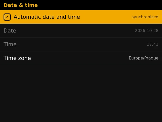 Settings on IntelliCat