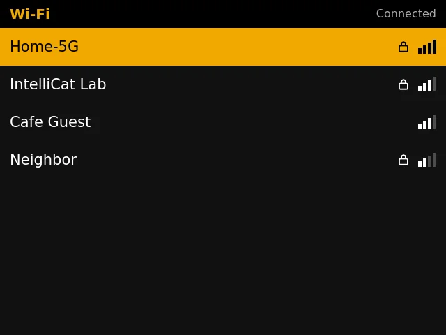 Wi-Fi on IntelliCat